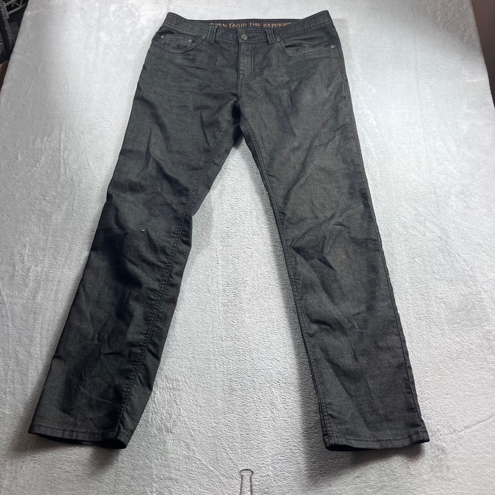 Prana Bridger Slim Fit Jeans Mens 33x32 Charcoal Gray M4BD32315 Stretch Denim